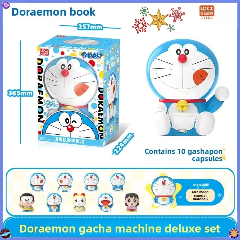Figuras de máquina Gashapon de Doraemon con licencia LDCX, figura coleccionable de gato Robot articulado, regalo de cumpleaños para niños