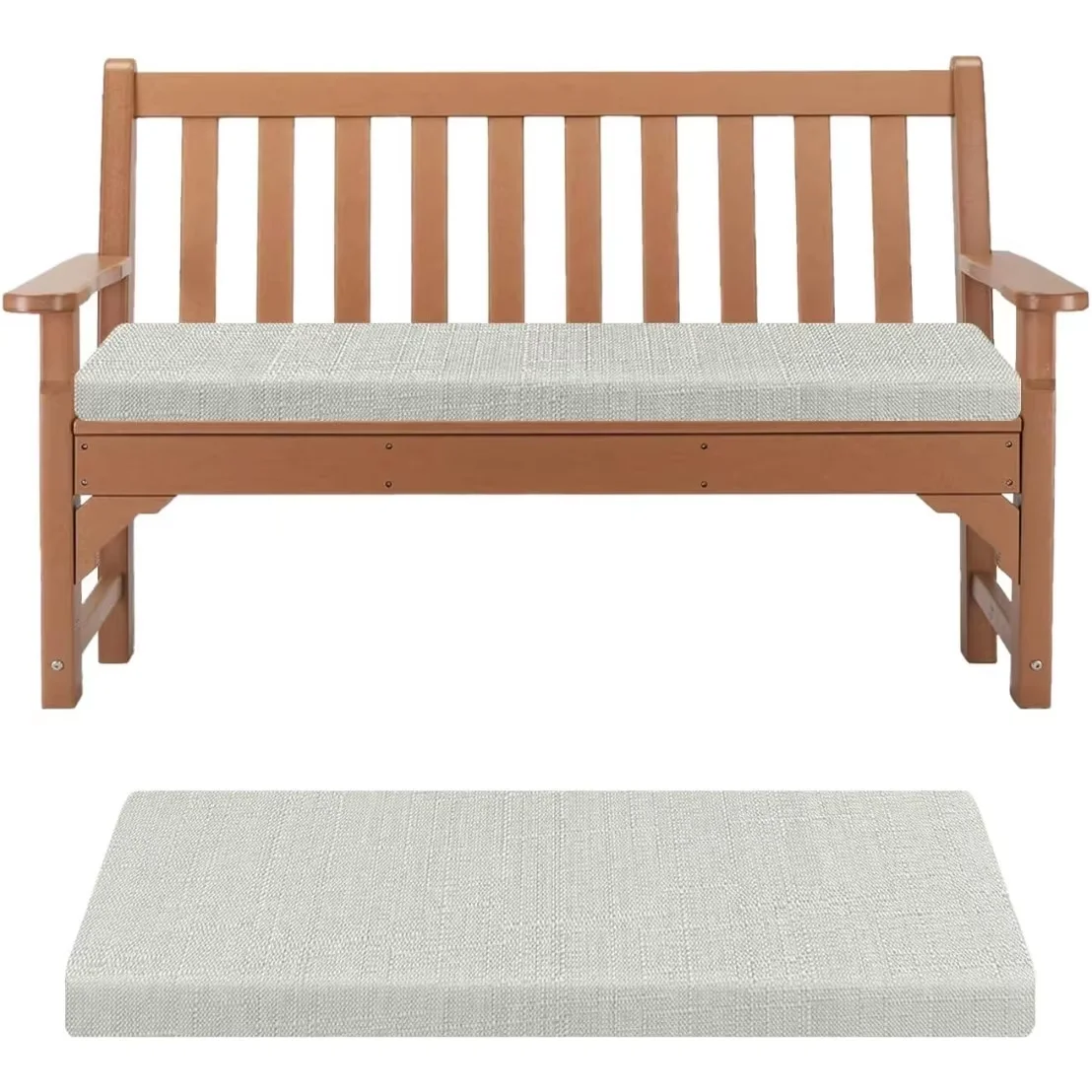 

Custom 5cm Bench Cushions Bay Window Pads Long Mattress Linen Indoor Outdoor Bench Cushions Garden Patio Chair Sofa Seat Pillow
