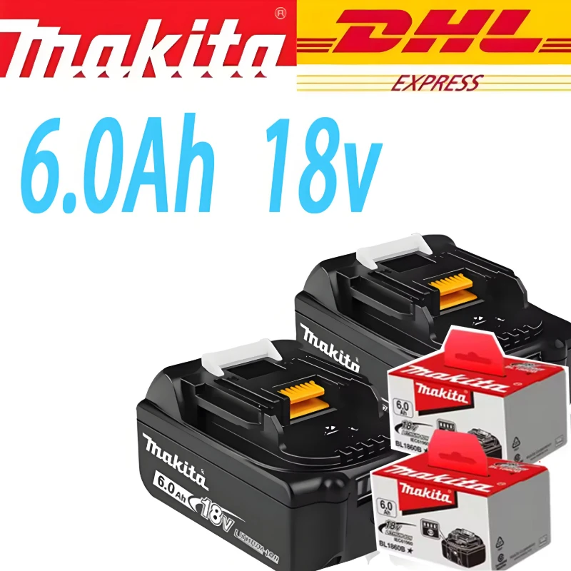 

Original Makita 18V Battery 6Ah, High Capacity Lithium-Ion Batterie Makita 18V, Compatible with 18V Makita Tools