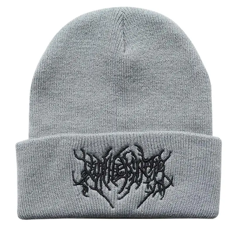 

652F InsStyle Hat Embroidery Beanie Hat Pilling Resistant Soft Skull Hat for Skiing