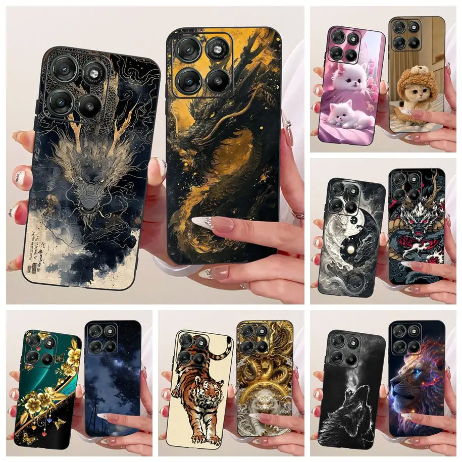 Funda For Motorola Moto G17 Phone Case Popular Dragon Tiger Cartoon Soft Silicone Protective Cover For Moto G17 Power G 17 Shell