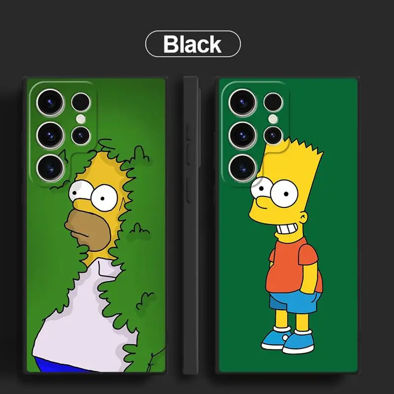 The-Simpsons Homer Marge Bart Maggie Phone Case for Samsung Galaxy S23 Ultra S22 S21 FE S20 S10 S10E Note 20 10 Plus Coque