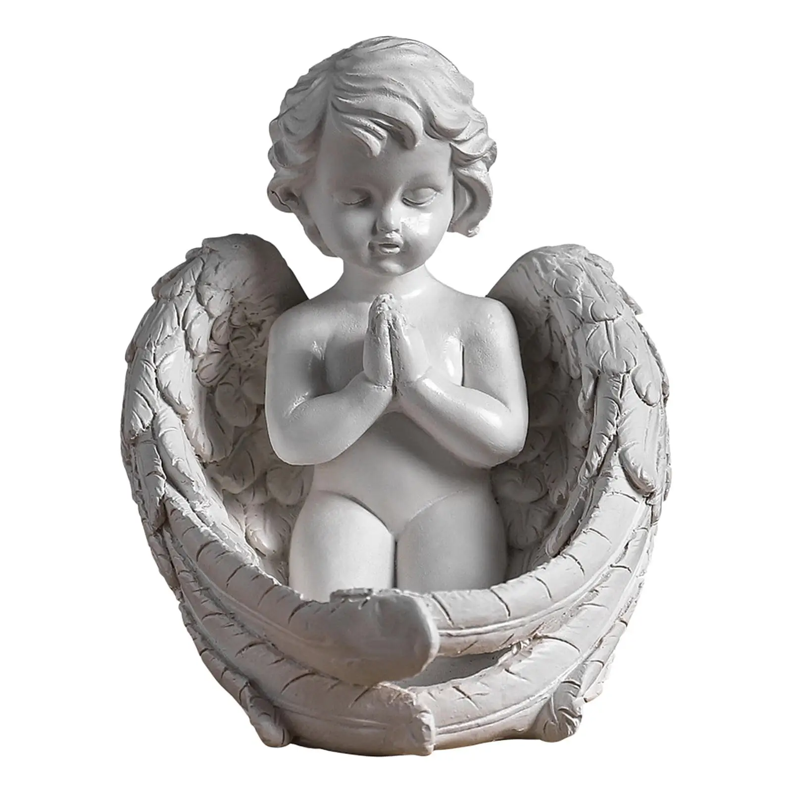 Angel Keepsake Baby Cherub with Wing Kneeling Praying Storage Necklace