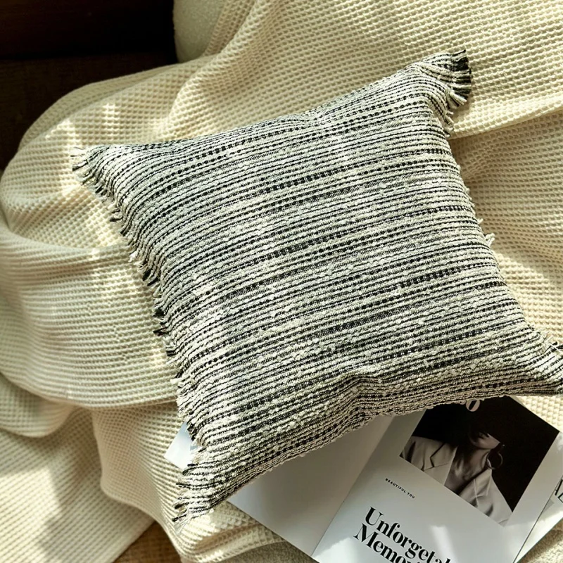 White Black Pillows Modern Geometric Cushion Case Simple Luxury Square Decorative Pillow Cover For Sofa Chair Home Decorations