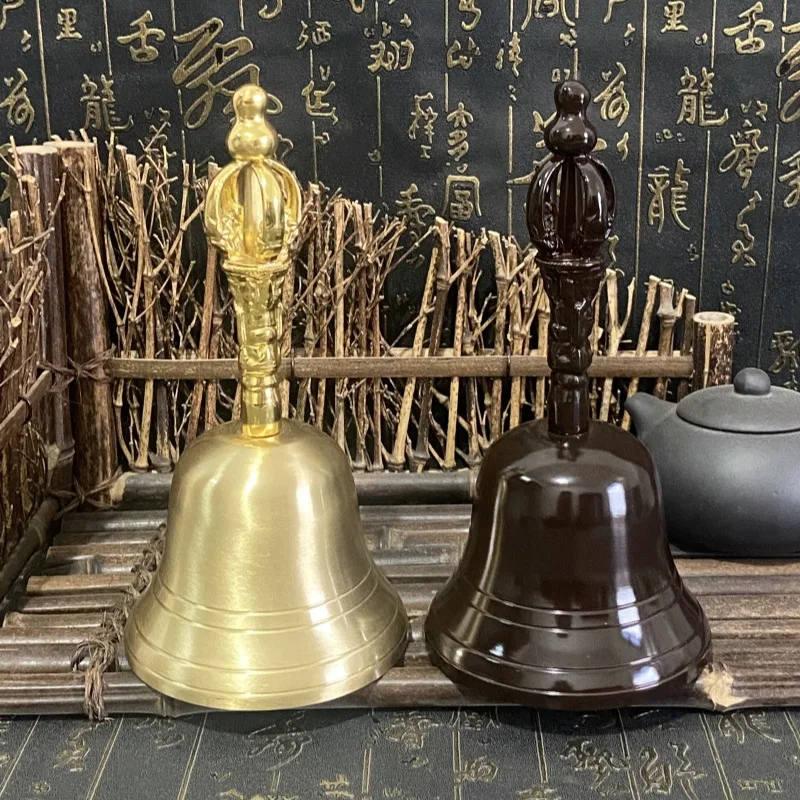 Pure Copper Thick Polished Hand Bell Buddhist Ritual  Loud Sound Wholesale