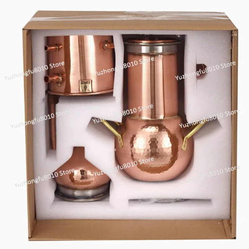 

Small Antique Household 3L Pure Dew Ancient Distillation Machine Distillation Equipment Red Copper Purifier Essential Oil Distil