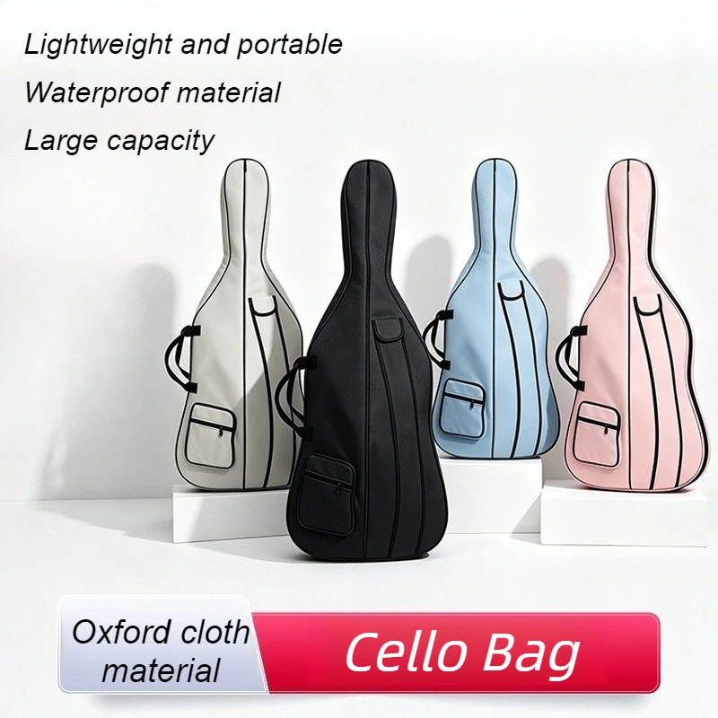 

4/4 Cello Storage Bag Oxford Cloth Cellos Backpack Waterproof Cello Organizer Bag Portable String Instrument Accessories