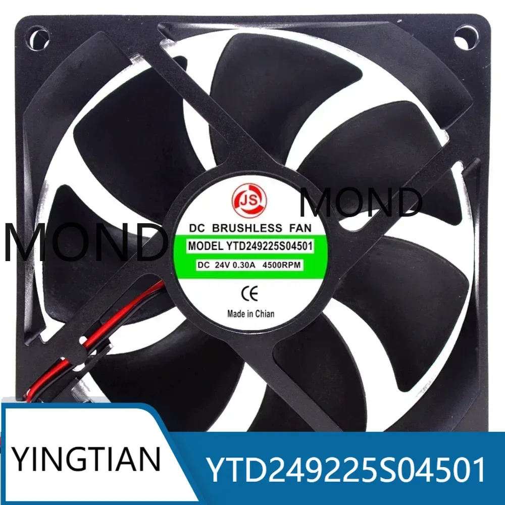 

YTD249225S04501 Server Fan High Air Axial Flow Welding Machine Inverter Cooing Fan 4500RPM 24V 0.30A 9CM 9225 92x92x25mm 2-Wire