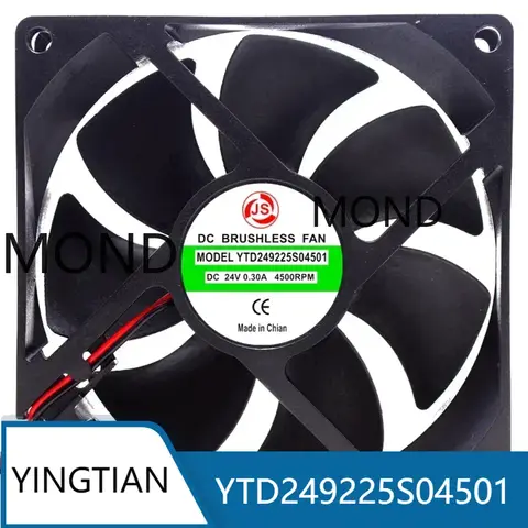 연중 249225 S04501 인버터 Cooing 팬 축류 용접기 서버 쿨러 팬 4500RPM DC 24V 0.30A 9CM 9225 92x92x25mm 2선