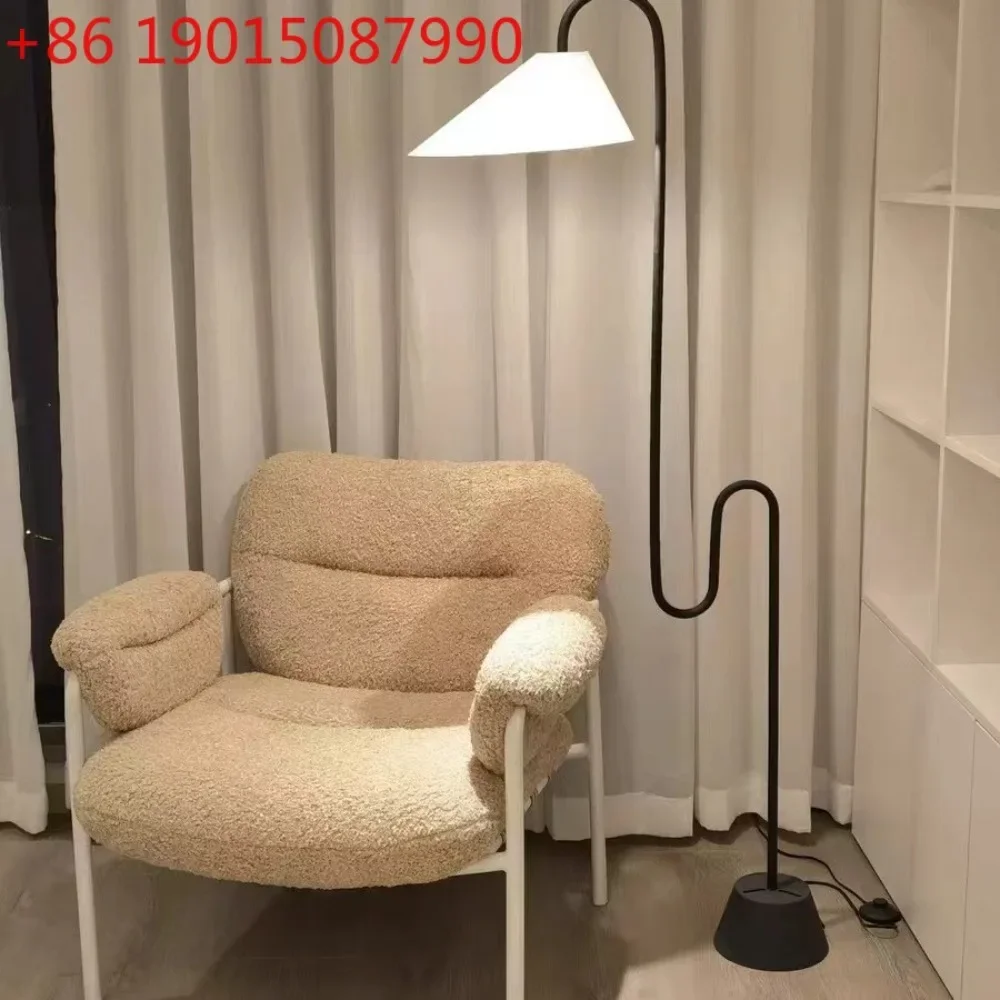 Nordic single sofa armrest chair lazy light luxury wrought iron Internet