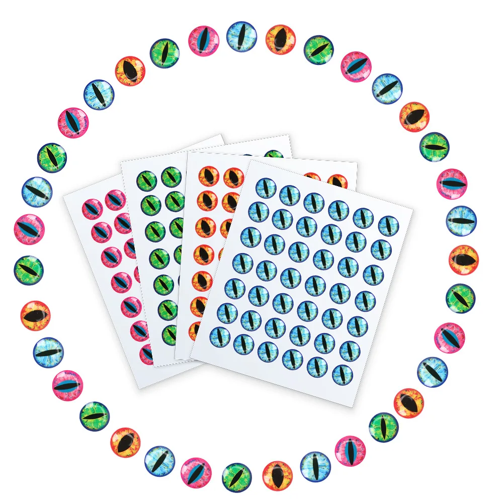 2024 2 مللي متر-12 مللي متر عيون طعم السمك 5D محاكاة 5D المجسم العين DIY بها بنفسك الالتصاق الصيد الطعم عيون #3