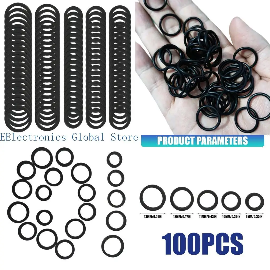 462b-100-units-flexible-rubber-o-rings-alternative-rollers-for-sound-gear-9-13mm-inner-size-long-permanent-build