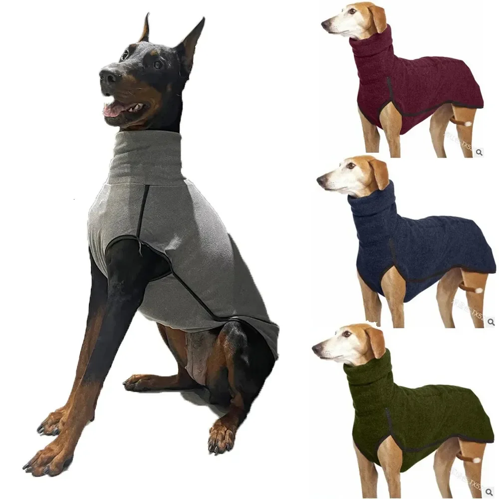 

2025 Italian Greyhound Clothing Lightweight Warm In Winter Medium Large Dog Clothing Leg Whippet Wool Tank Top Soft Pet Zipper
