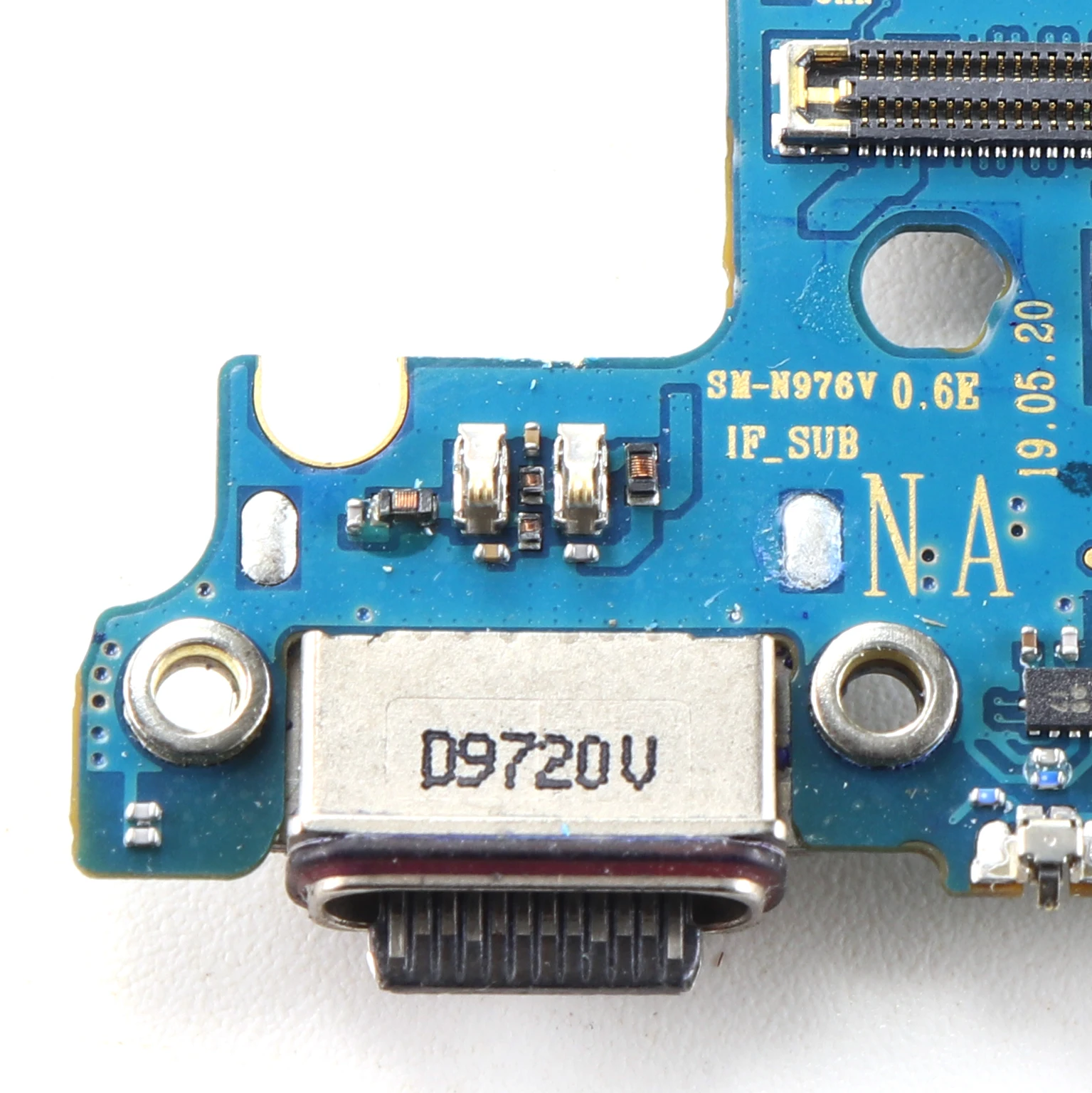 45W USB Dock Connector Charging Port Flex Cable For Samsung Galaxy Note 10 Plus SM-N976V Charger Board With Mic Module Note10+