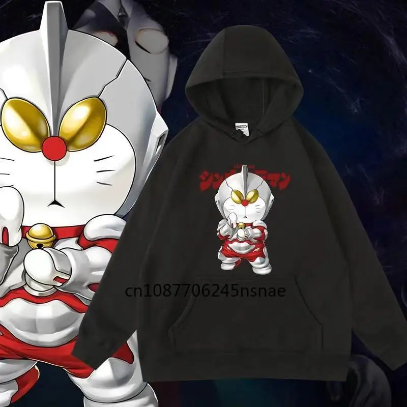 

Hot Sale Cartoon Collaboration Cat Peripheral Printed Hoodies Men Loose Autumn/winter Hooded Pullover Women Sweatshirt Unisex