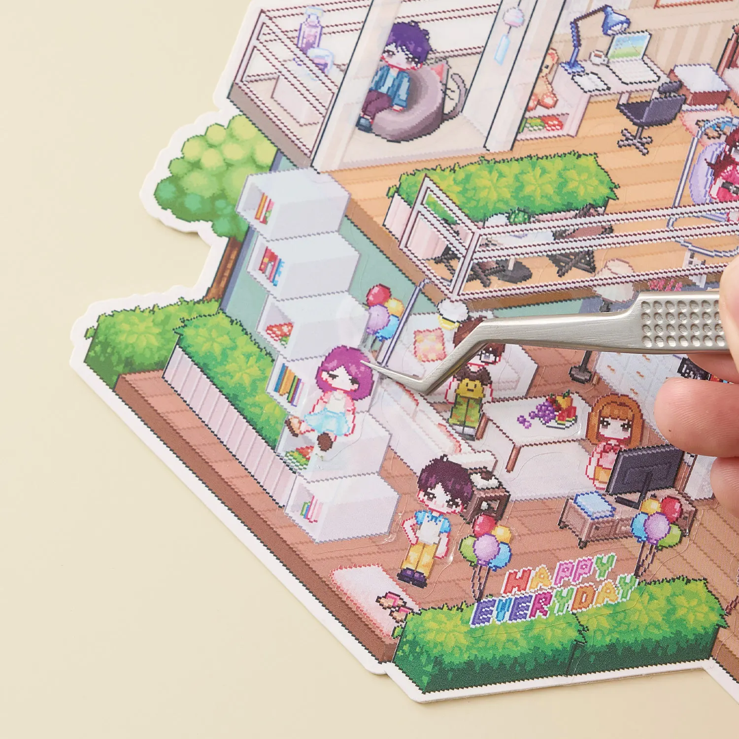 ملصقات ثلاثية الأبعاد مبتكرة ورائعة وممتعة للمشهد المصغر، لتزيين المجلات والحرف اليدوية #4