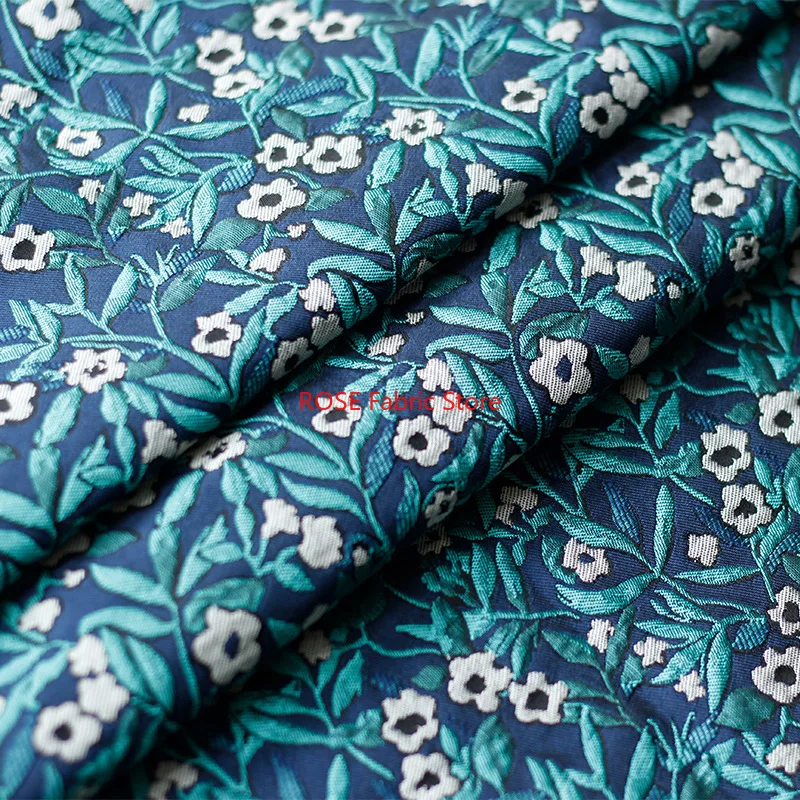 

1-метровая тисненая цветочная пряжа, окрашенная жаккардовая ткань, полиэстер, маленькая сумка для платья с цветочным принтом, ткань для шитья своими руками