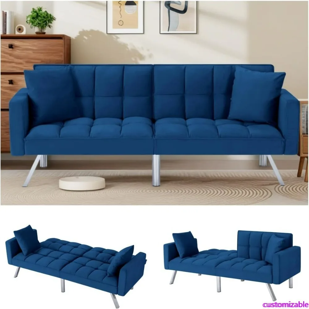 74 Inch Velvet Futo…