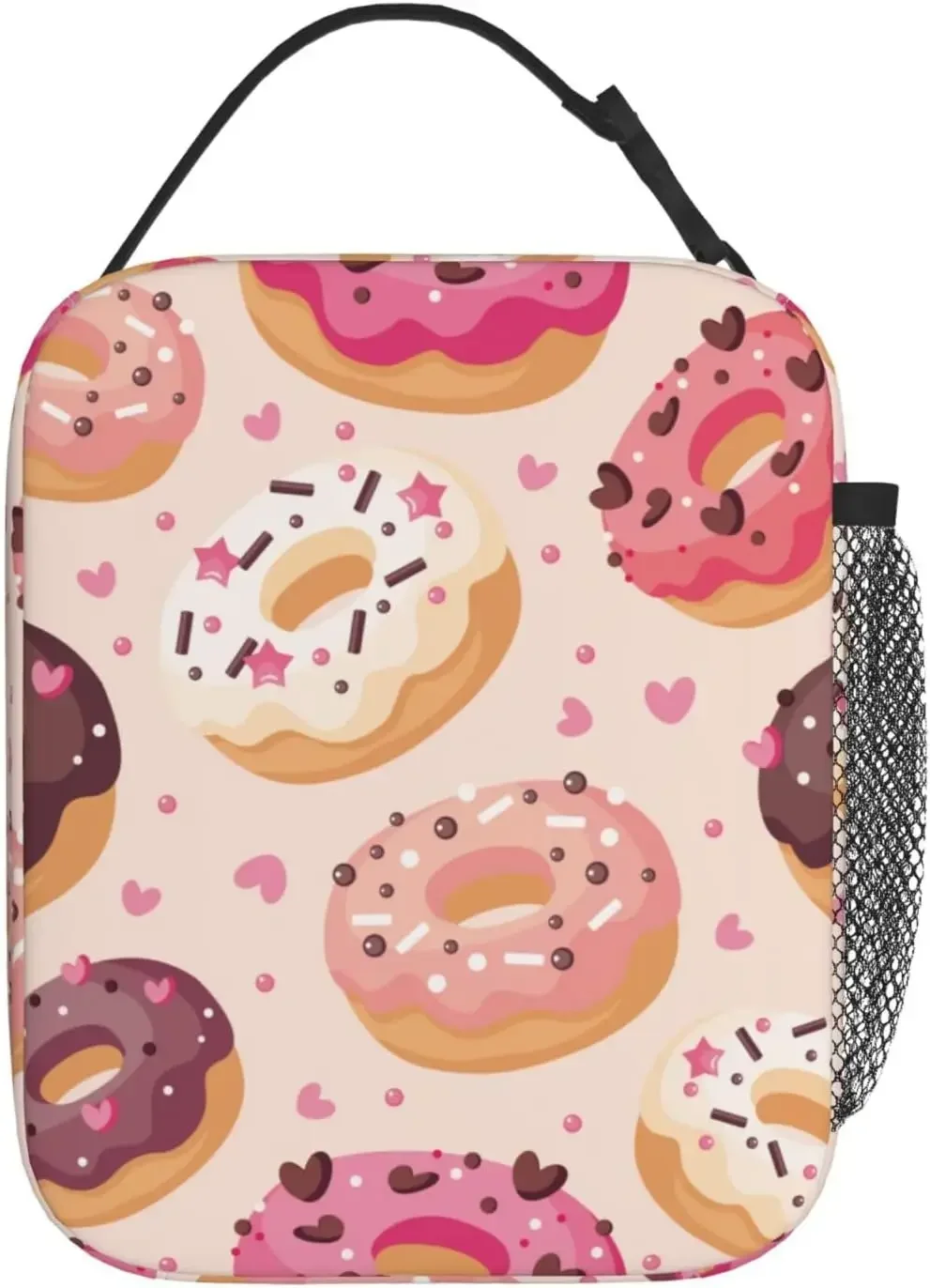 

Donut Lunch Bag Insulated Reusable Lunchbox Portable Cooler Lunch Tote Bag For Women Men Office Work Picnic Travel Camping