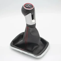 New 12mm for Volkswagen VW Golf 4 IV MK4 GTI R32 Bora Jetta 5 / 6 Speed Black Frame Gear Shift Knob Lever Gaiter Boot 1999-2004