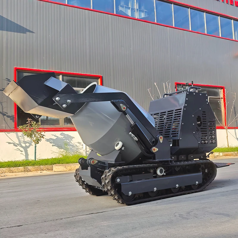 Hot Sale 300L Mobile Mini Concrete Mixer Self-loading Tracked with diesel Engine Small Dump Truck for Sale view 6