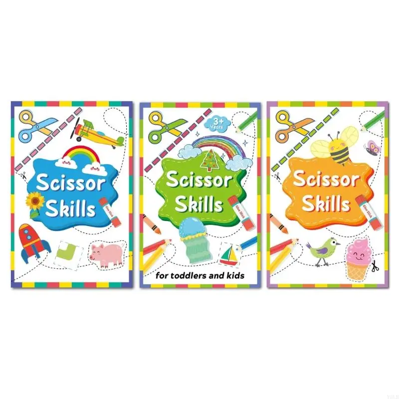 

Y5LB Toddler Friendly Paper Art Craft Book Children Paper Cutting Book For Indoor