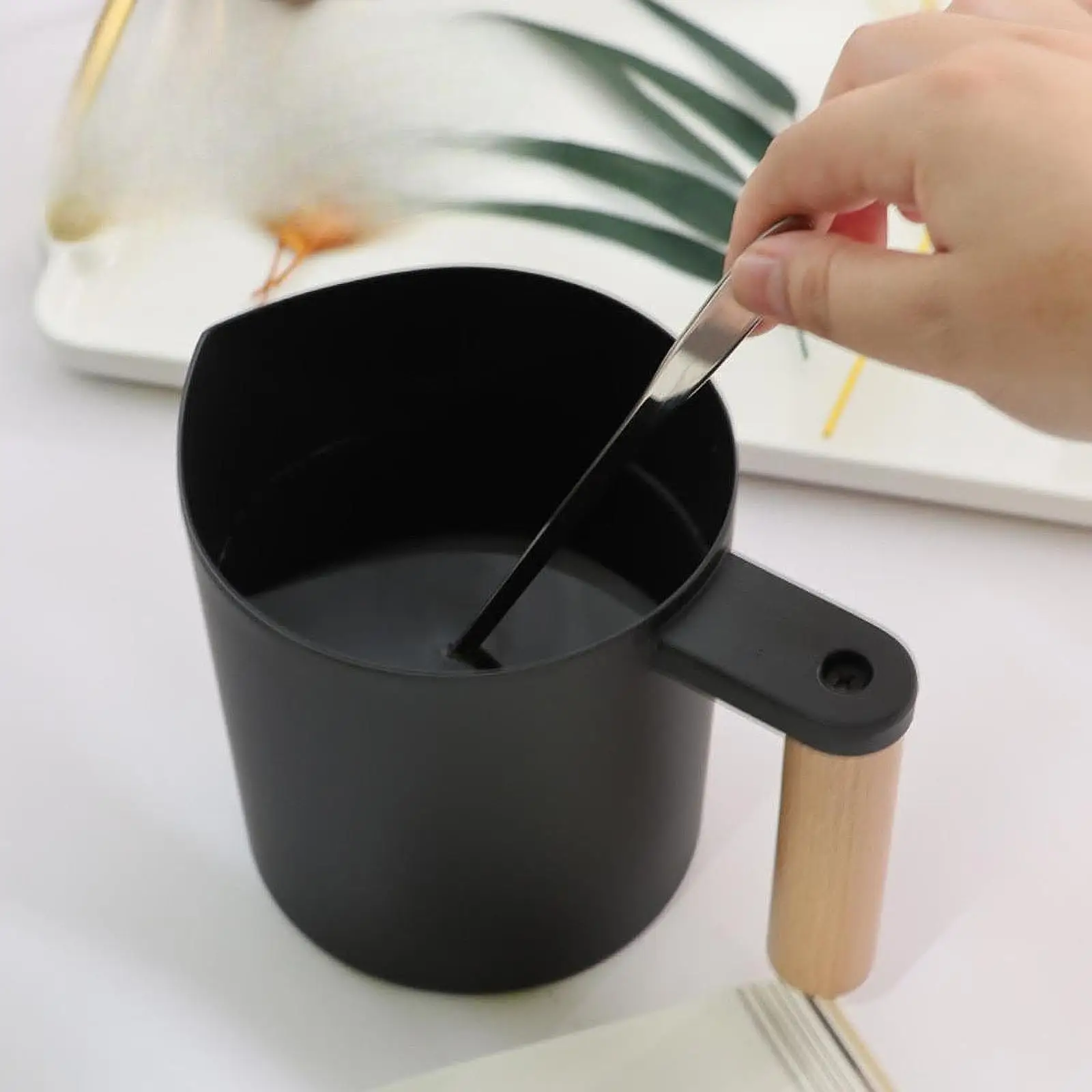 Candle Wax Cup 1L Anti-scalding Handle Aluminum Candle Wax Melting Pitcher