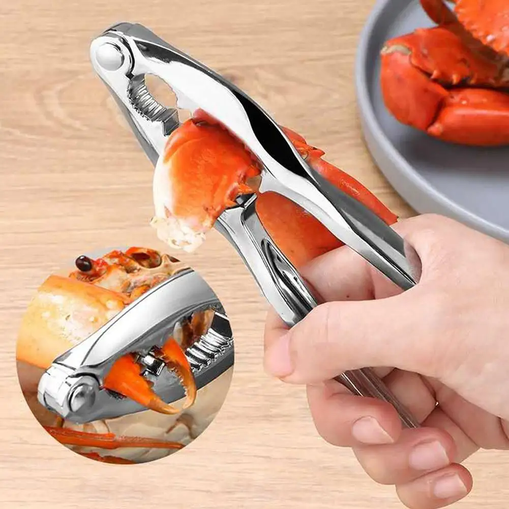 3Pcs Seafood Tools Set Zinc Alloy Crab Cracker Stainless Steel Fork Lobster Sheller Nut Cracker Kitchen Accessories