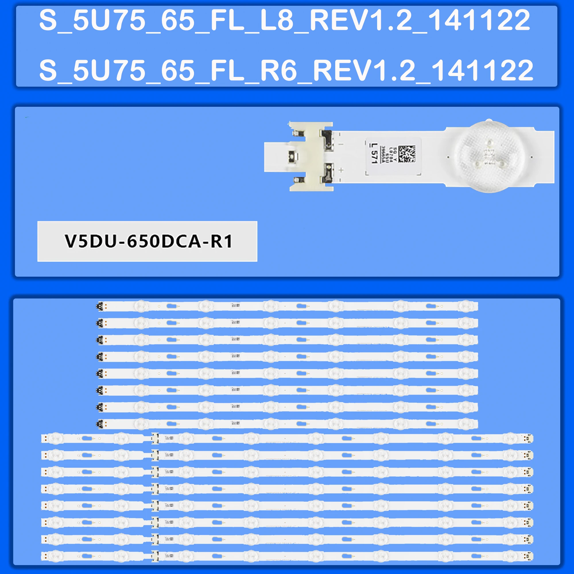 LED Backlight strip for UE65JU6000U UE65JU6400W UE65JU6450U UE65JU6500W UE65JU6572U UE65JU6575U UE65JU6800U UE65JU7500T