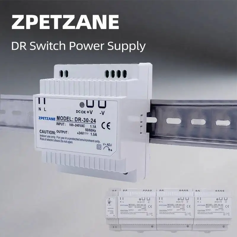 DR-30W 45 واط 50 واط 60 واط السكك الحديدية نوع 12/24 فولت مشبك تركيب التبديل إمدادات الطاقة التحكم الصناعي المعدات الميكانيكية تيار مستمر منظم #1