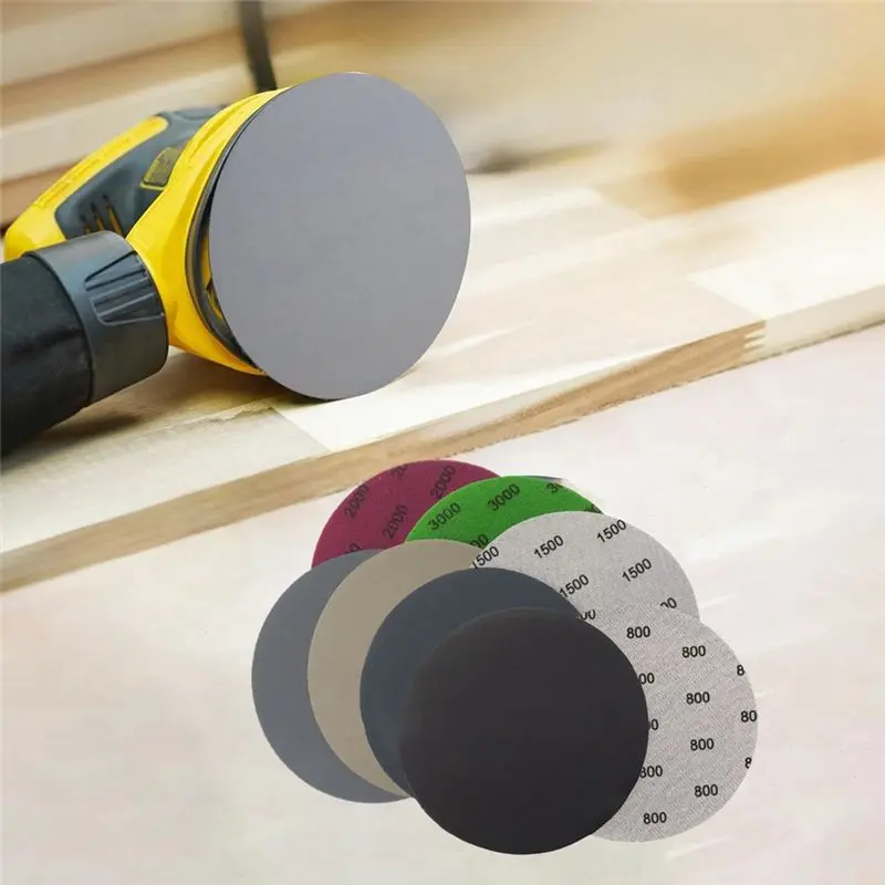 60 Pcs 6 Inch Wet Dry Sanding Discs,6 Inch Sanding Discs Hook And Loop,800/1000/1500/2000/3000/5000 Grit Silicon Carbide-[A22I S