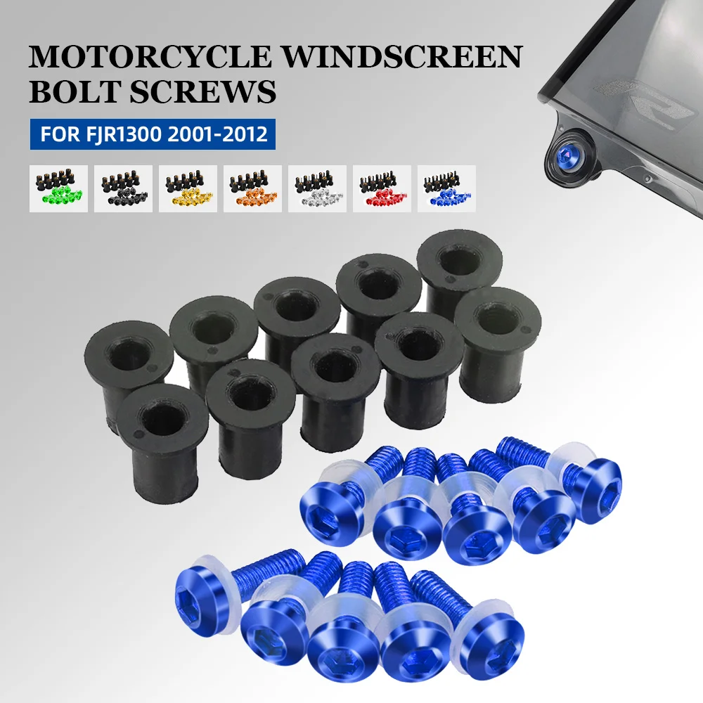 Pare-Brise Moto Réglable Pour Yamaha FJR 1300 (2001-2024) – Extension Clip-On 280x120mm