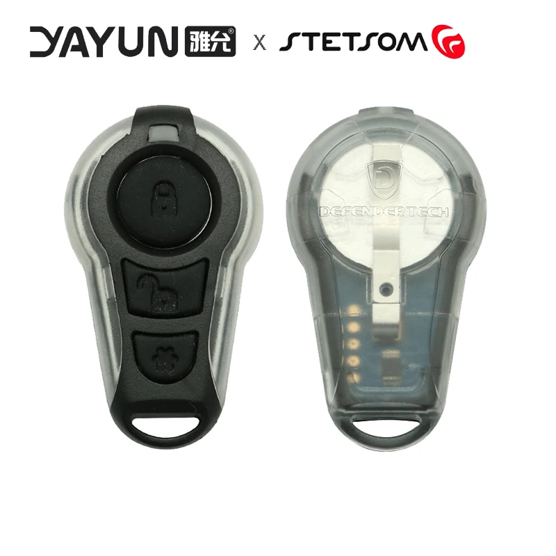 YAYUN Defendertech Stetsom Moto FKS Sistec Microcontrol etui Alarm samochodowy kontrolne z 3 przyciskami biały szary czarny