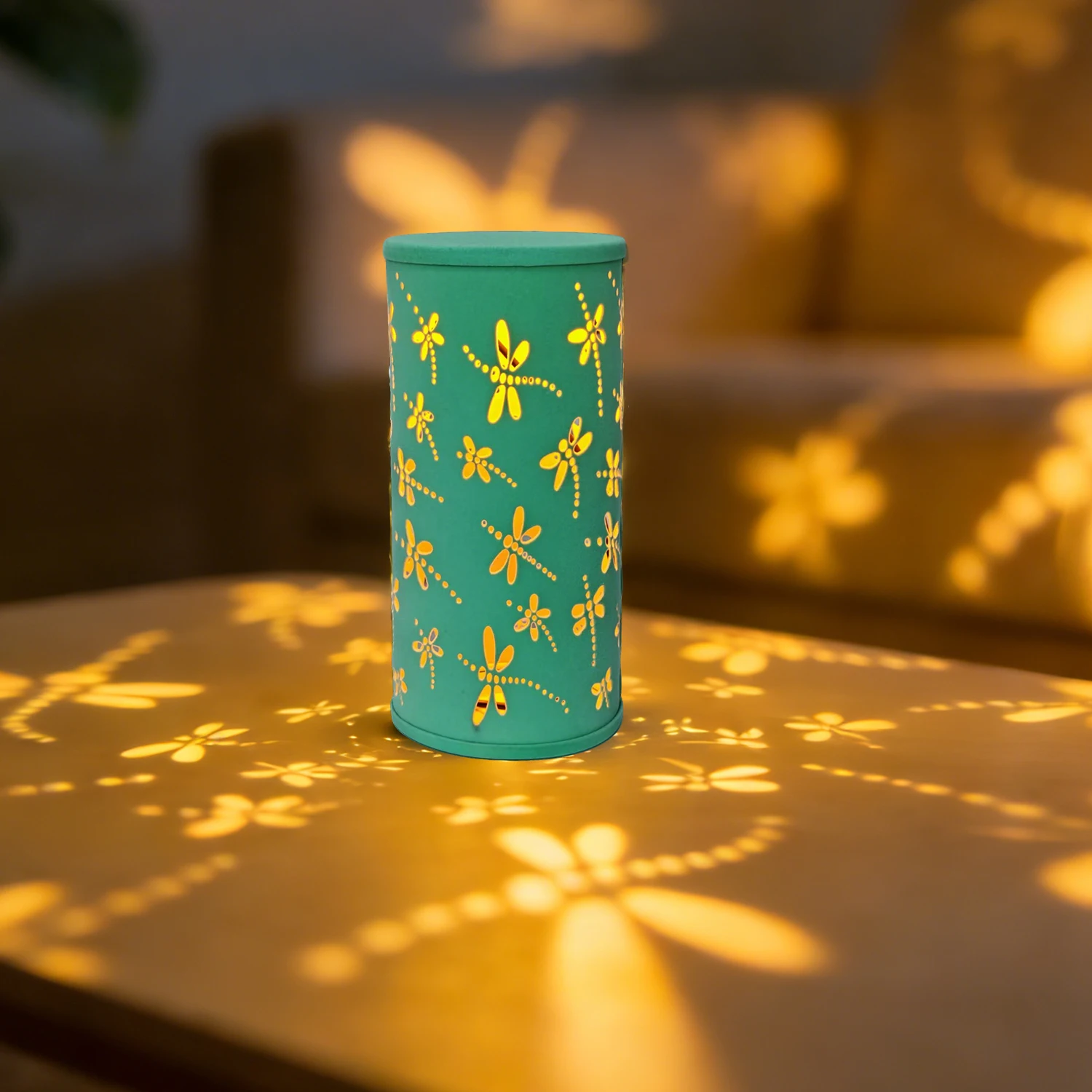 

Проекционная лампа Green Dragonfly, 1 шт., трехцветная светодиодная настольная лампа, окружающий свет с питанием от USB