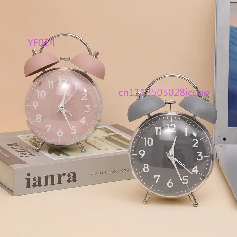 

4 Inch Super Loud Twin Bell Alarm Clock Classic Silent Creative Dial Student Bedside Desk Clock GH823