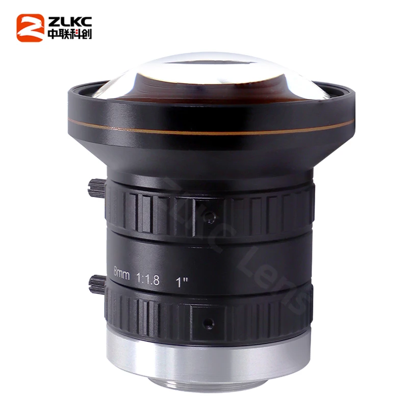 C Mount Lens 8mm Wide-angle Lens 1 Inch 12MP Manual Iris F1.8 FA High Resolution for Machine Vision Cameras HK0818MP12