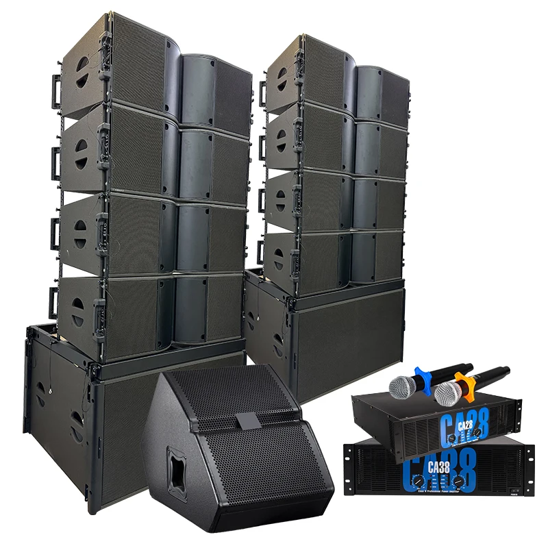 

Dual 10 Inch Line Array Hanging Stage Dj Outdoor Speakers Set Compact Professional Powered Passive Line Array Speaker System