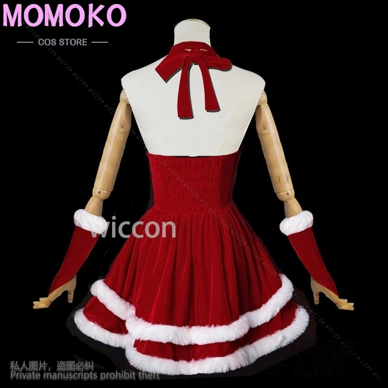 Vestido de Navidad Lolita, falda roja, disfraz de Anime, uniforme para club nocturno, traje de Carnaval de Año Nuevo para Halloween, mujer y niña personalizado