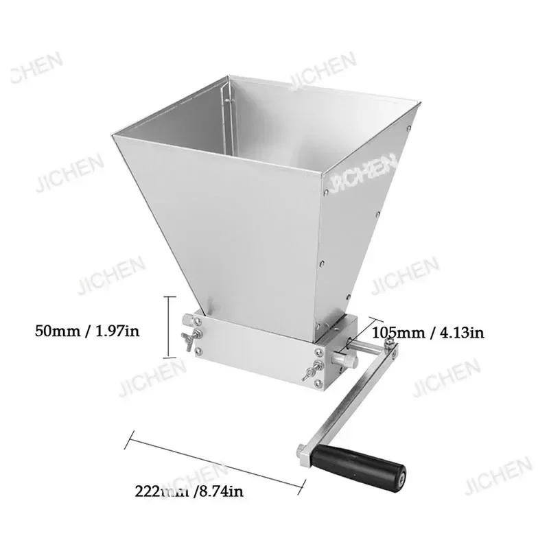 

ZQT Household Stainless Steel Homemade Barley Grinder Crusher Malt Powder Grain Grinder For Home Beer Brewing Hand Grinding Tool