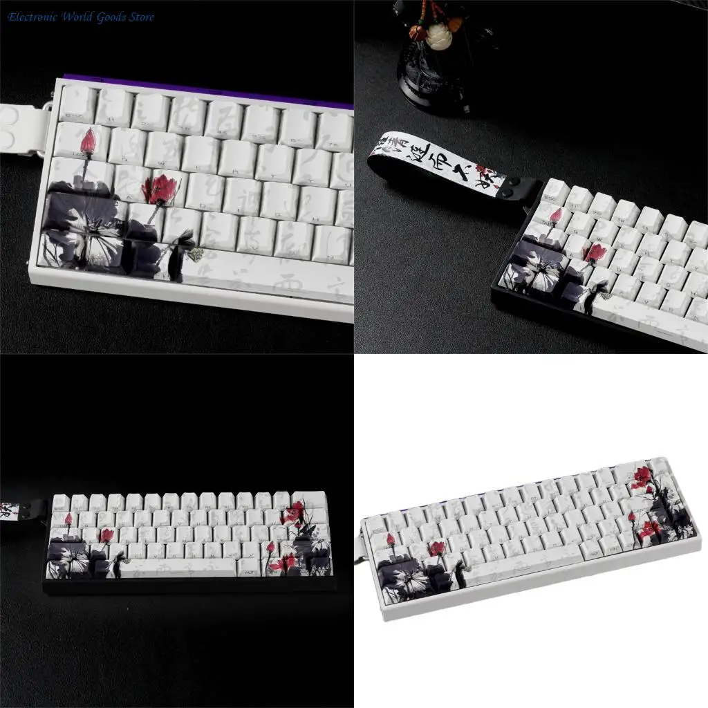

A3PD Колпачки для клавиш из ПБТ в японском стиле, 60/68 клавиш, полный OEM-профиль для механических клавиатур