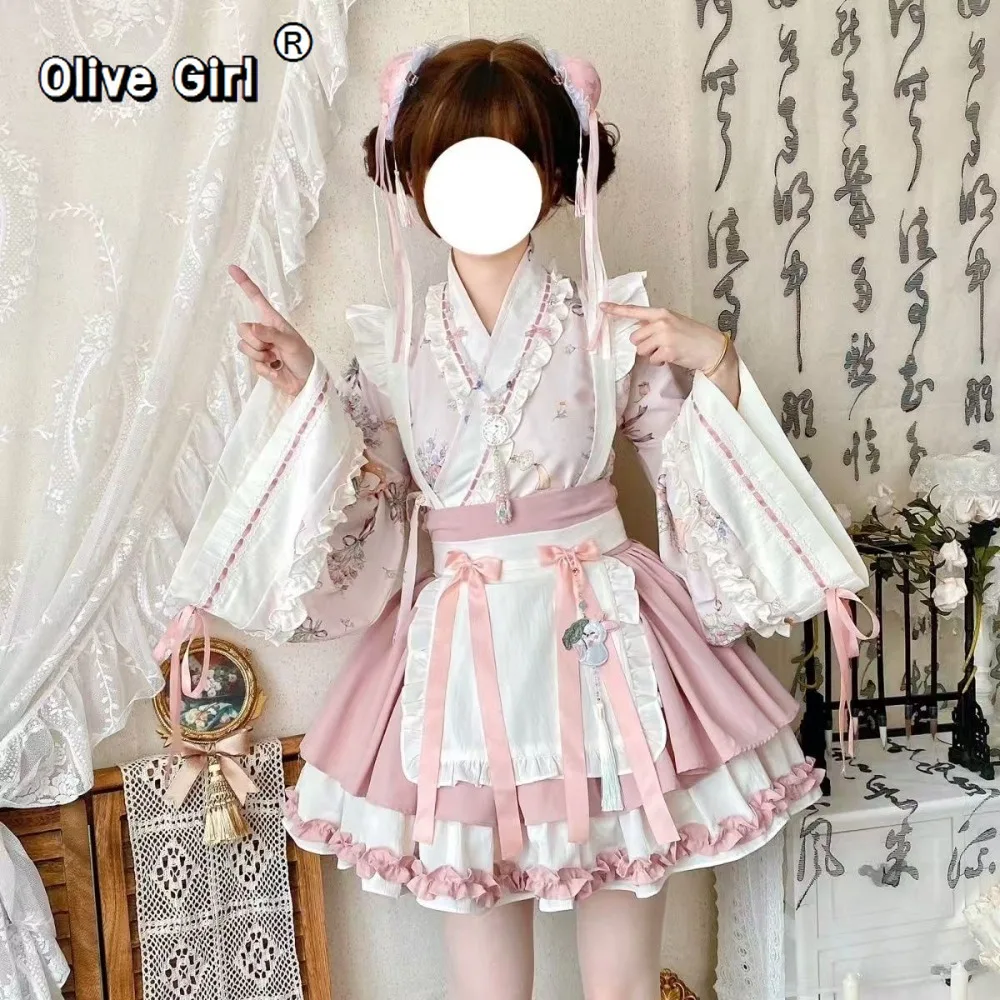 2025 Autumn Lolita Hanfu Set Traditional Chinese Clothing Original Hanfu Chinese Dress Cosplay Party Princess