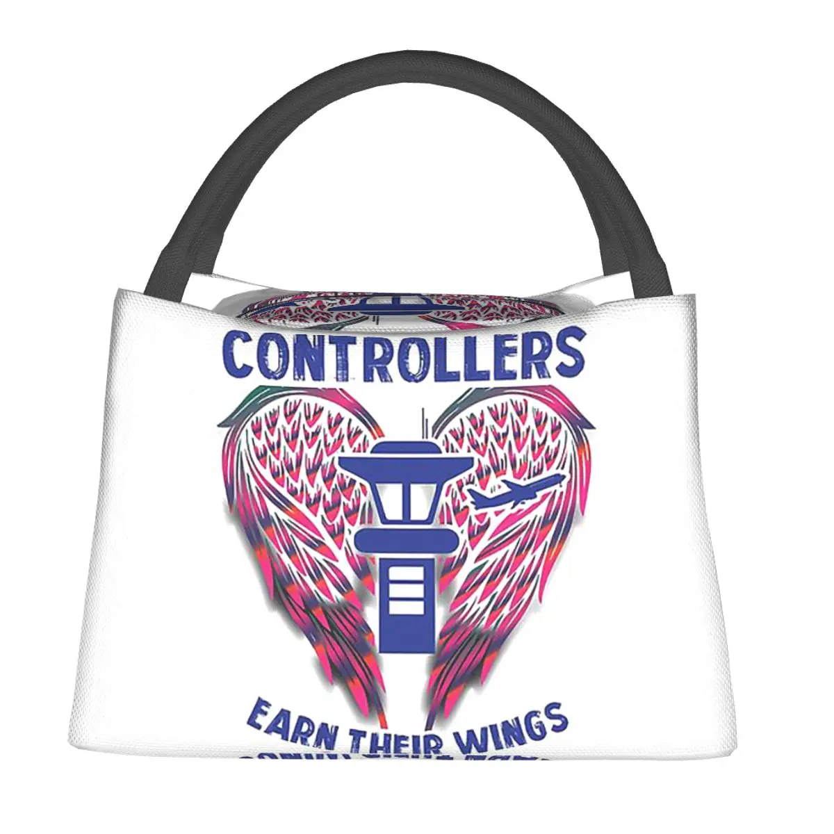 Air Traffic Controller Earn Their Wings Everyday Lunch Bags Bento Box Lunch Tote Picnic Bags Thermal Bag for Woman Travel