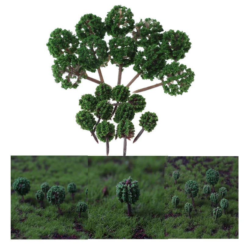 

10Pcs Ball-shaped Flower Model Trees Mixed Tree Model Landscape Trees Train Layout Garden Scenery Miniature