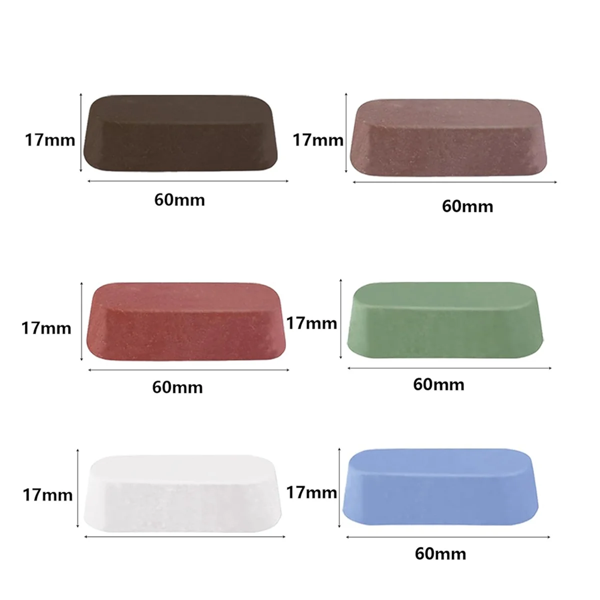 A20M Metal Buffing Polishing Compound for Buffing Wheel, Buffing Wheel Compound, Coarse to Fine 6PCS