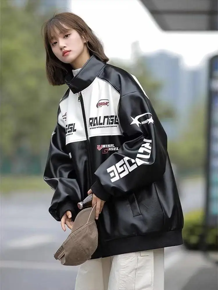 

Ретро-куртка с вышитым логотипом для мужчин и женщин, модная брендовая уличная куртка в стиле бейсбольной формы, свободного кроя, зимнее пальто