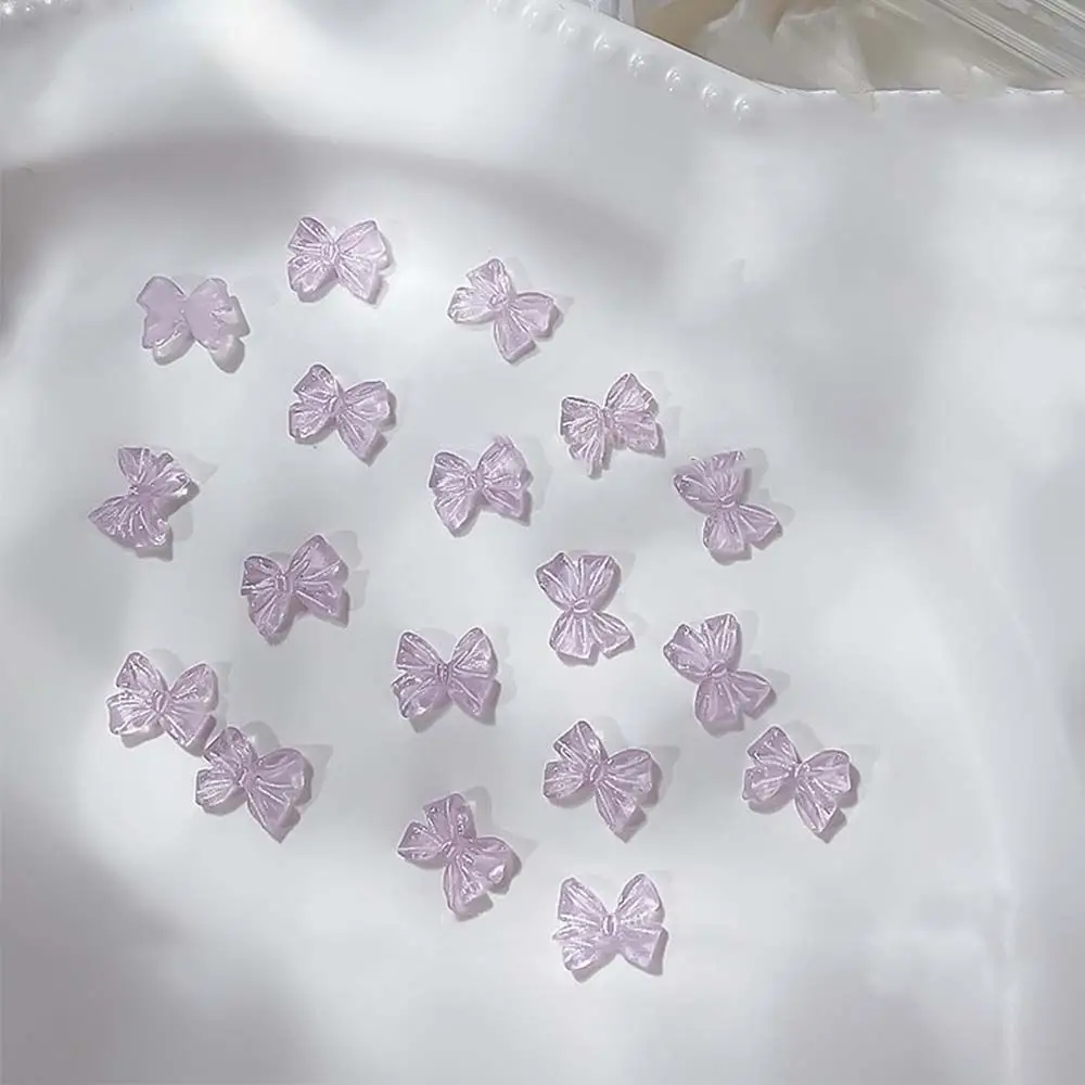 Breloques 3D pour ongles, couleur gelée, nœuds papillon, strass, décoration Nail Art, bijoux en cristal, perceuses à ongles