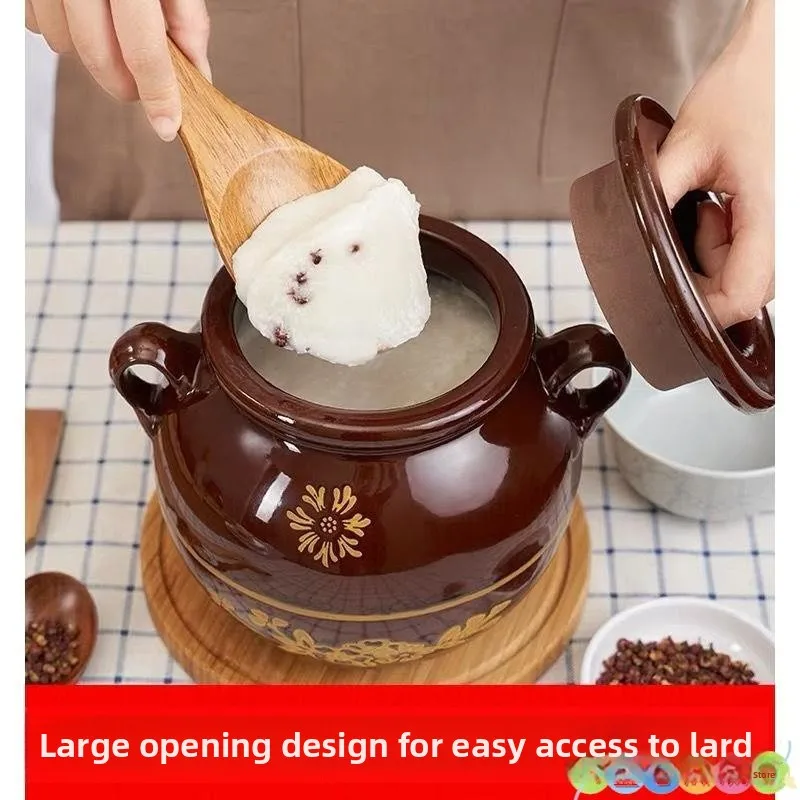 

Ретро-банка для хранения, круглая, для кухни, для хранения свиного жира, для домашнего использования, для приготовления пищи