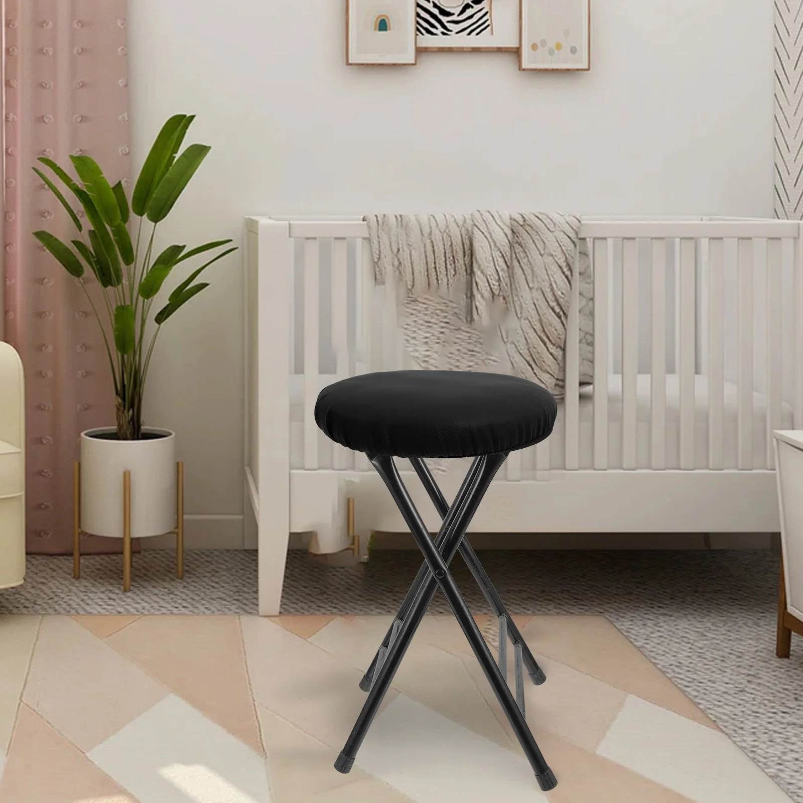 

Bar Stool Cover Round Waterproof Anti-Slip Seat Cushion Cover for Home Pub Club Terrace Decorative Replacement Protector