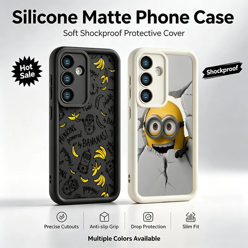 Lovely m-miniones Phone Case For Samsung Galaxy A17 A16 A15 A14 A07 A06 A57 A56 A55 A54 A53 A52 A36 A35 A34 A33 A26 A25