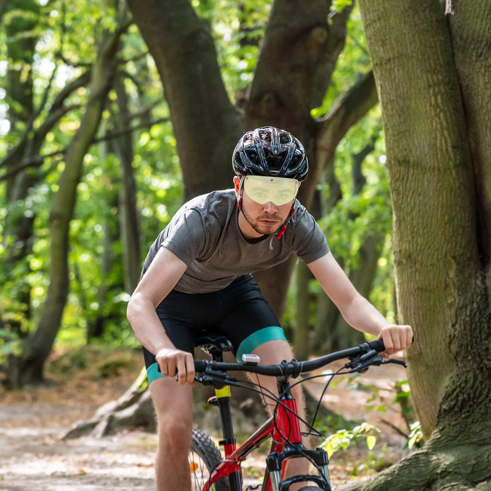 

Magnetic Goggles Detachable Light Yellow Visor Bicycle Removable Sun Shield Cycling Magnetic Shield